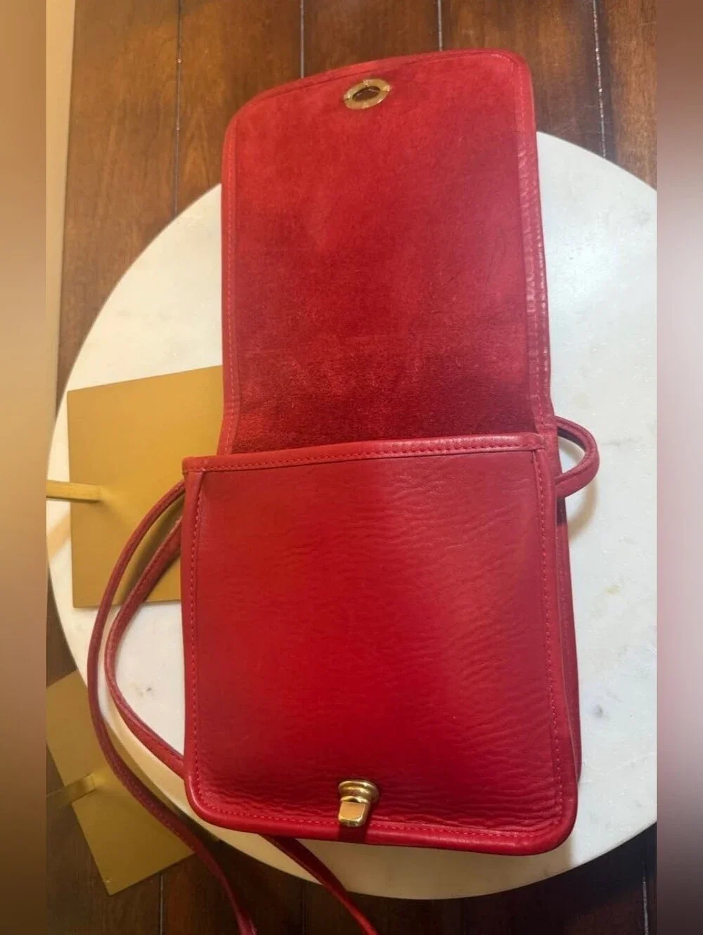 COACH NYC RED COMPACT POUCH